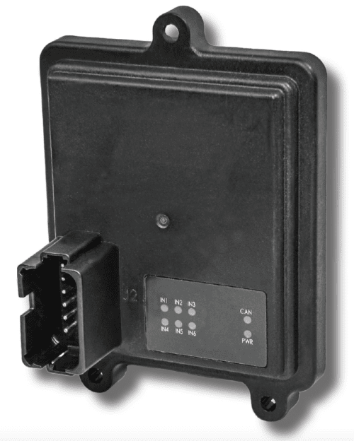 Configurable 6 input module used for sourcing digital input, current-reading input, ratiometric input, and frequency-reading input by SMP Engineered Solutions.